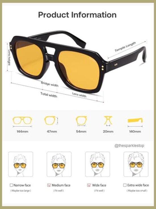Retro Thick Polarized Aviator Sunglasses Large Bold Square Pilot Shades main image 5